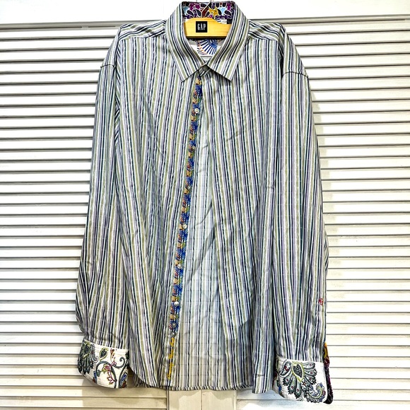 ROBERT GRAHAM BUTTON UP DRESS SHIRT